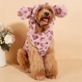 thumbnail image 6 of Aosijia Dog Winter Clothes Dog Hoodie Thermal Coat Bear-eared Plush Vests Doggie Jacket Leopard Printed Puppy Outfit Cat Sweatshirt, 6 of 9