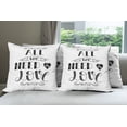 thumbnail image 6 of Ambesonne Saying Throw Pillow Cover 4 Pack, All We Need Is Love Phrase, 16", Charcoal Grey White, 6 of 7