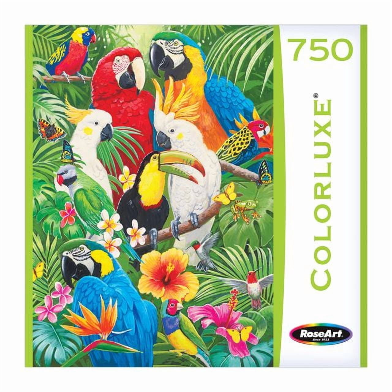 Colorluxe 750 Piece Jigsaw Puzzle: Feathered Tropical Friends