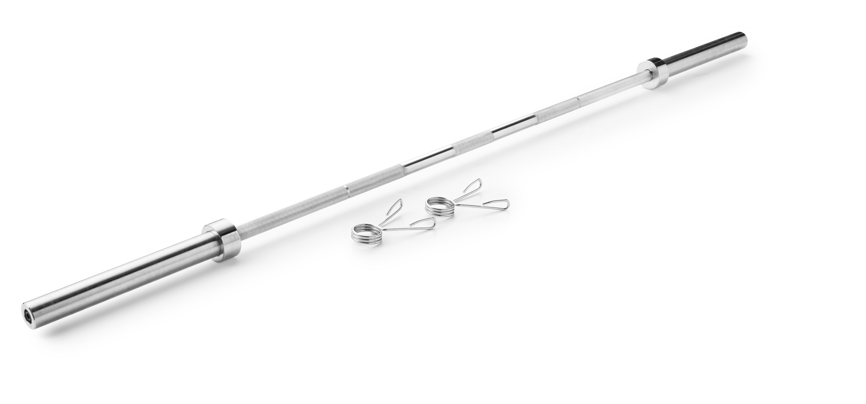 Weider 7 ft. Olympic-Sized Chrome Barbell with Partially Knurled Grip, 310 lb. Weight Capacity - image 3 of 5