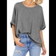 thumbnail image 2 of Camiseta Holgada Informal de Verano de Corta para Mujer. Gris S, 2 of 8