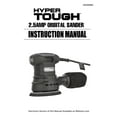 Hyper Tough 2.5 Amp Corded 5 inch Orbital Sander with Dust Bag, Vacuum
