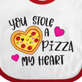 thumbnail image 4 of Inktastic Valentine's Day You Stole a Pizza of My Heart Boys or Girls Baby Bib, 4 of 4