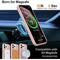 thumbnail image 2 of 360° Magnetic Swivel Ring for iPhone 12 pro max case, Built-in Metal Stand and Ring Holder, Magsafe Compatible, Military Grade Protection, Shockproof - Pink, 2 of 15