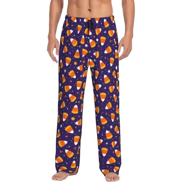 Balery Candy Corn (2) Pantalones de pijama para hombre, pijama ultraligero, pantalón de descanso-3X-Large