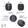 thumbnail image 5 of Ultimate Ears WONDERBOOM 4 Portable Waterproof Bluetooth Speaker with Big Bass and 360-Degree Sound, Dustproof Floating Speaker with 131ft (40m) Range - Black, 5 of 5