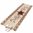 thumbnail image 2 of Red Texas Star Rustic 2'x6' Runner Rug, Farmhouse Berry Brown Wooden Washable Non-Slip Area Rugs for Hallway Kitchen Floor Bedroom Entryway, StainResistant Laundry Carpet Decoration Indoor Mat, 2 of 9