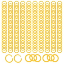 Uxcell 1.1" Loose Leaf Binder Rings, 210Pcs Binder Ring Book Rings Plastic Key Rings for Paper Index Card Flash Card Book,Yellow
