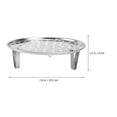 thumbnail image 3 of 20cm Small Size Three-legged Stainless Steel Round Steamer Rack Pots Steaming Stand Home Kitchen Cooking, 3 of 9