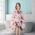 thumbnail image 6 of French Bulldog Dog Pattern with Pioneer Flower Hooded Bath Towel，50"x30" for Ages 3 To 12 Kids, Quick Dry Lightweight Soft Microfiber Hood Beach Towel Cover Up for Kids, 6 of 7