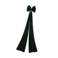 thumbnail image 5 of Christmas Bow Tree Topper Ornament Large Green Velvet for Holiday Home Party Indoor Outdoor Decor, 5 of 7
