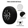 thumbnail image 2 of KLL American Flag Pattern 14-17 inch Spare Tire Cover Universal Wheel Protector for Truck SUV Trailer Camping Rv Tire Covers-16 inch, 2 of 6