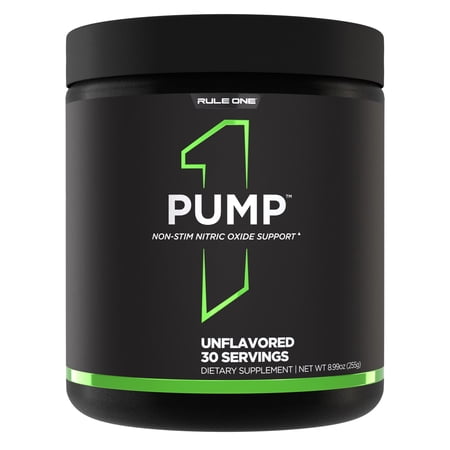 RULE 1 Pump 30 serv Unflavored Stimulant Free Pre Workout 231g