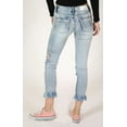 thumbnail image 3 of Grace in LA Jeans Women's Light Wash Floral Embroidery Junior Fit Skinny Stretch Jeans (25), 3 of 4