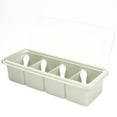 thumbnail image 4 of BOROCO 4Pcs Compartments Seasoning Box with Spoon and Clear Cover Storage Container Condiment Jars Holder Kitchen Utensils Supplies for Sugar, Salt, Pepper, Spices(green), 4 of 8