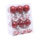 thumbnail image 5 of Juego de 24 adornos navideños para árbol de Navidad. Rojo claro, 5 of 9