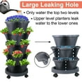 thumbnail image 2 of 5 Tier Stackable Strawberry, Herb, Flower, and Vegetable Planter - Vertical Garden Indoor/Outdoor, Dark Gray, 2 of 7