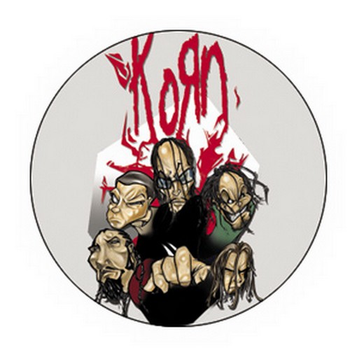 Korn Cartoon Heads Button B1930