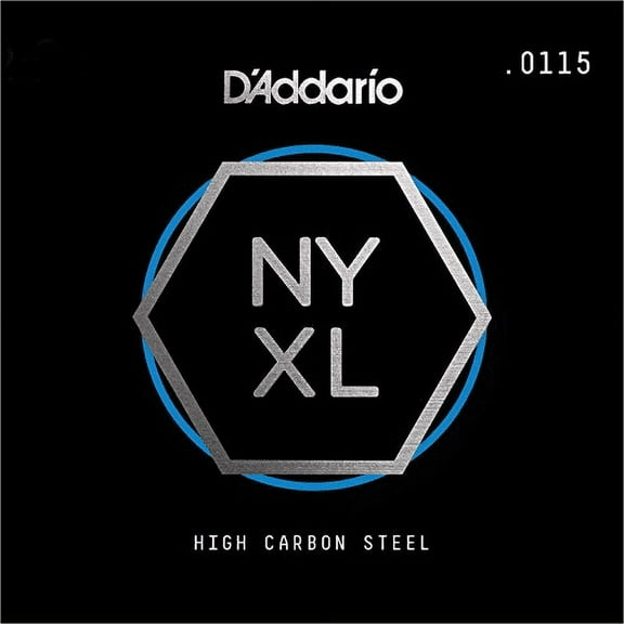 D'Addario NYXL Single Plain Carbon Steel Guitar String | .0115