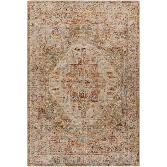BoutiqueRugs Alois Traditional Area Rug - Tan, Sage, Mustard - 13'11" x 10'