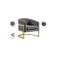 thumbnail image 2 of Meridian Furniture Carter 18.5"H Velvet Accent Chair in Gray and Gold, 2 of 6