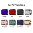 thumbnail image 2 of SaniMore for AirPods Pro 2nd Generation 2022 Case, Full-Body Rugged PC Armor Cover Built-in Keychain Military Grade Shockproof Protective Shell Designed for AirPods Pro Gen 2, Silver, 2 of 10