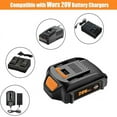 thumbnail image 4 of 2Pack WA3520 WA3525 20V for WORX WA3578 20v Max 4.0Ah Lithium Ion Battery WA3575 Tools, 4 of 5
