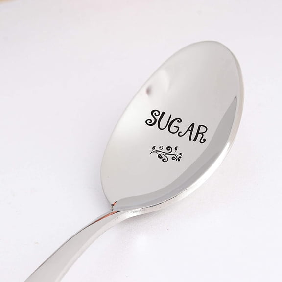 Gift for Best Friend | Sugar Engraved Spoon Gift for BFF | Valentines Day Gift for Boyfriend Girlfriend | Wedding Gift for Husband Wife | Christmas Gift for Tea Lover