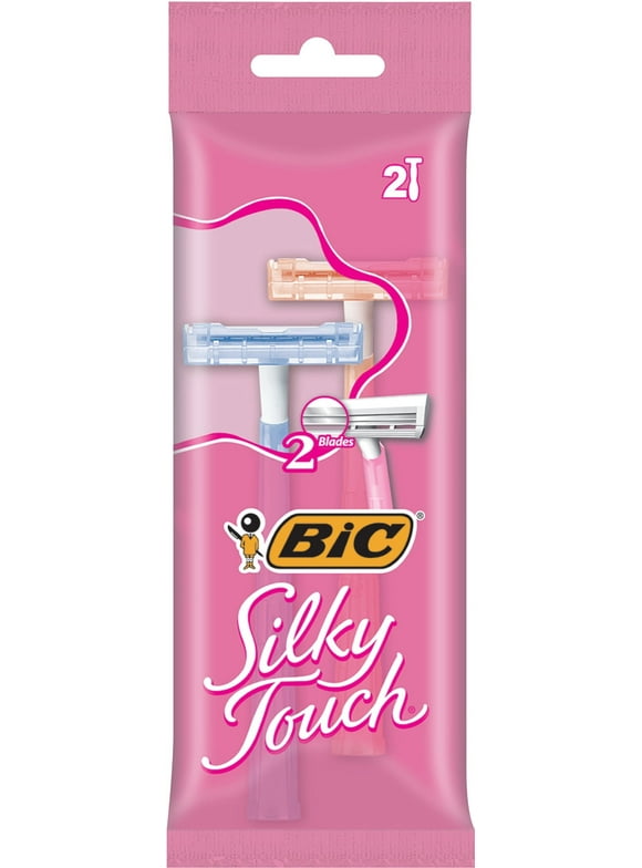 BIC Silky Touch Womens Disposable Razors, 2 Blade Razors, 2 Pack