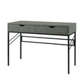 thumbnail image 1 of Walker Edison 2 Drawer Modern Wood and Metal Computer Writing Desk Home Office Workstation Small, 44 Inch, Grey, 1 of 2