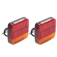 thumbnail image 2 of Trailer Tail Lights Kit, Square Trailer Lights Kit, 2pcs LED Taillights 12V Shock  Rear Turn Signal Lamp Universal For Truck Trailer, 2 of 8