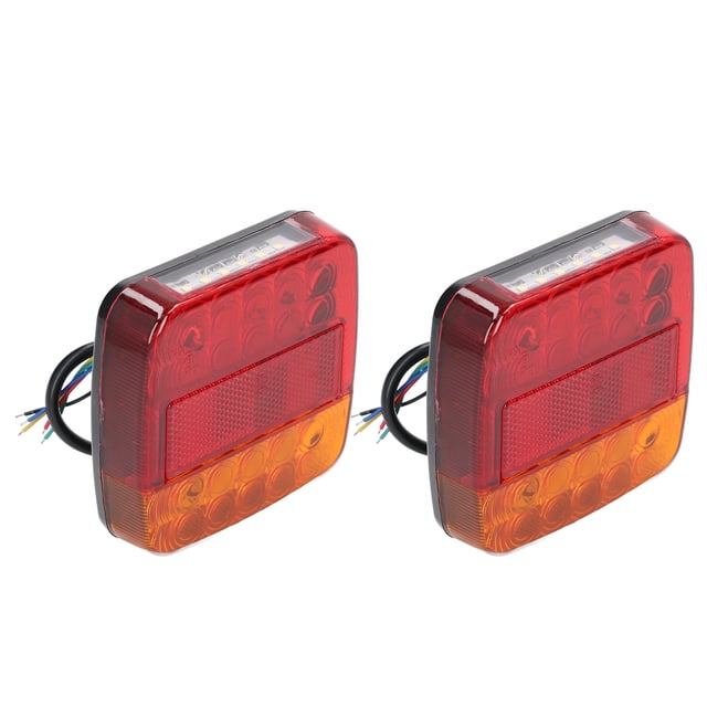Luces traseras LED de 2 uds., lámpara de señal de giro trasera resistente a golpes de 12V, Universal para remolque de camión Jadeshay A