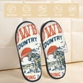 thumbnail image 2 of Balery Cowboy Rising Horse Pantuflas de Casa de Felpa Silenciosas con Diseño Estampado, Zapatillas Cómodas Antideslizantes de Algodón para Interior-Medium, 2 of 8