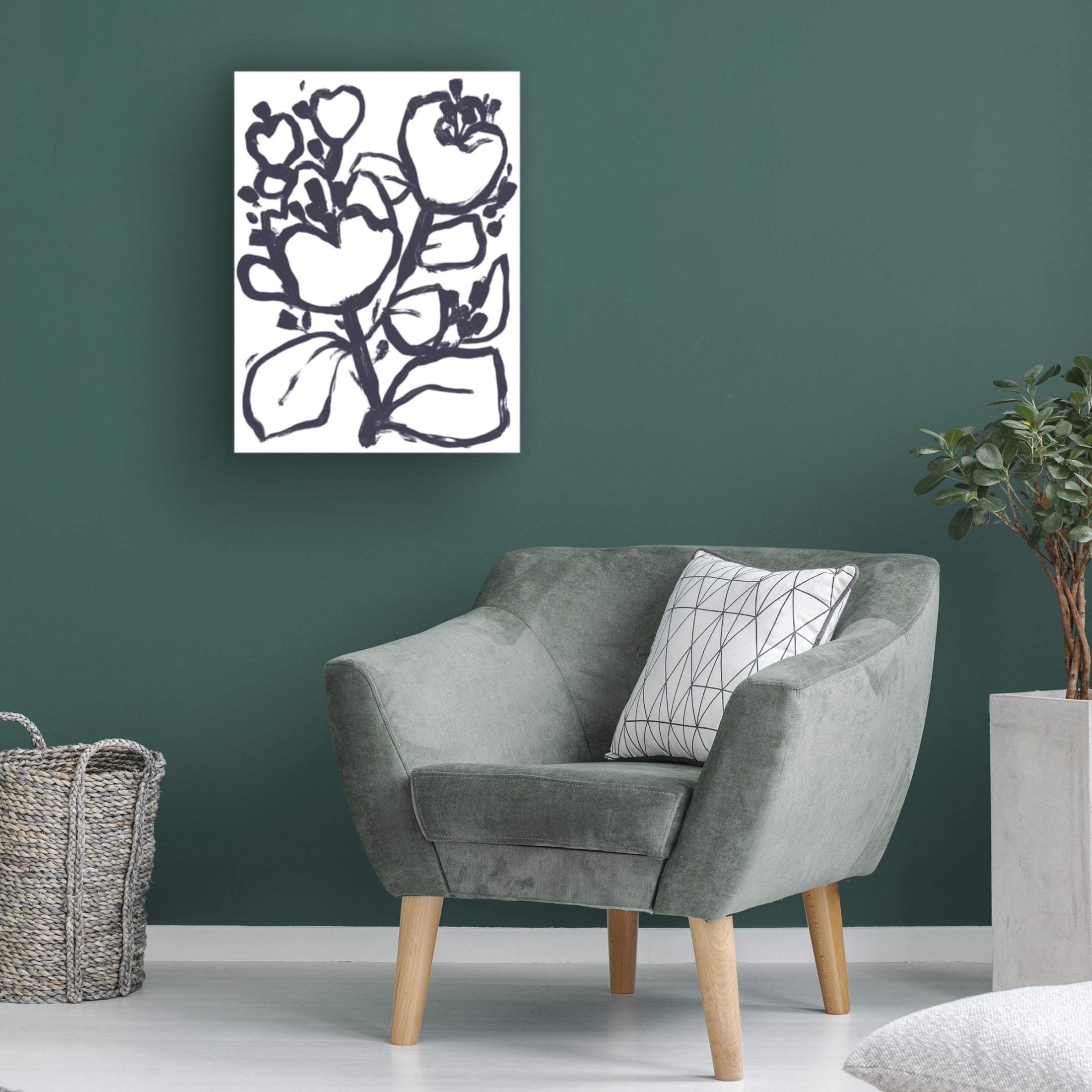 Trademark Fine Art June Erica Vess Carbon Flower I Canvas Wall Art
