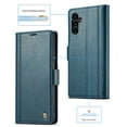 thumbnail image 2 of SaniMore for Samsung Galaxy A35 6.5" 2023 Case, PU Leather Magnetic Flip Folio Shell with Card Holders RFID Blocking Kickstand Shockproof TPU Magnetic Closure Business Cover, Blue, 2 of 10