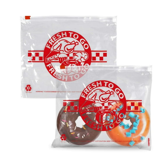 Slide Seal Deli Bags, Fresh to Go Saddle Pack Polypropylene, 1000 Count, 10 x 8 in