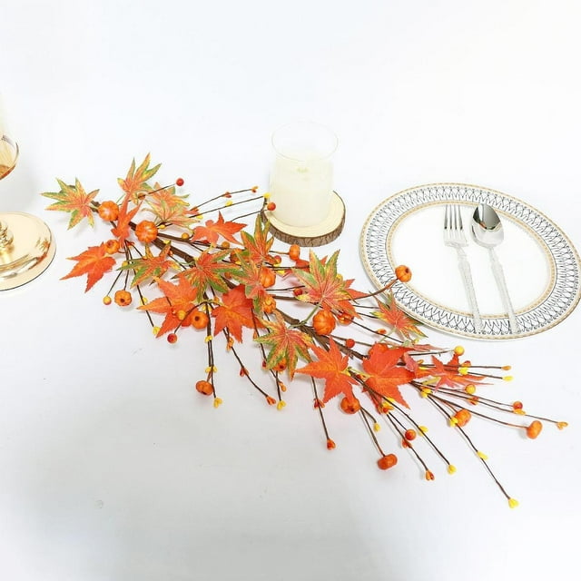 Corona De Velas De Otoño Con Forma De Anillo, Ideal Para Bodas, Hogar Y Ventanas, 60 Cm. 60 centímetros