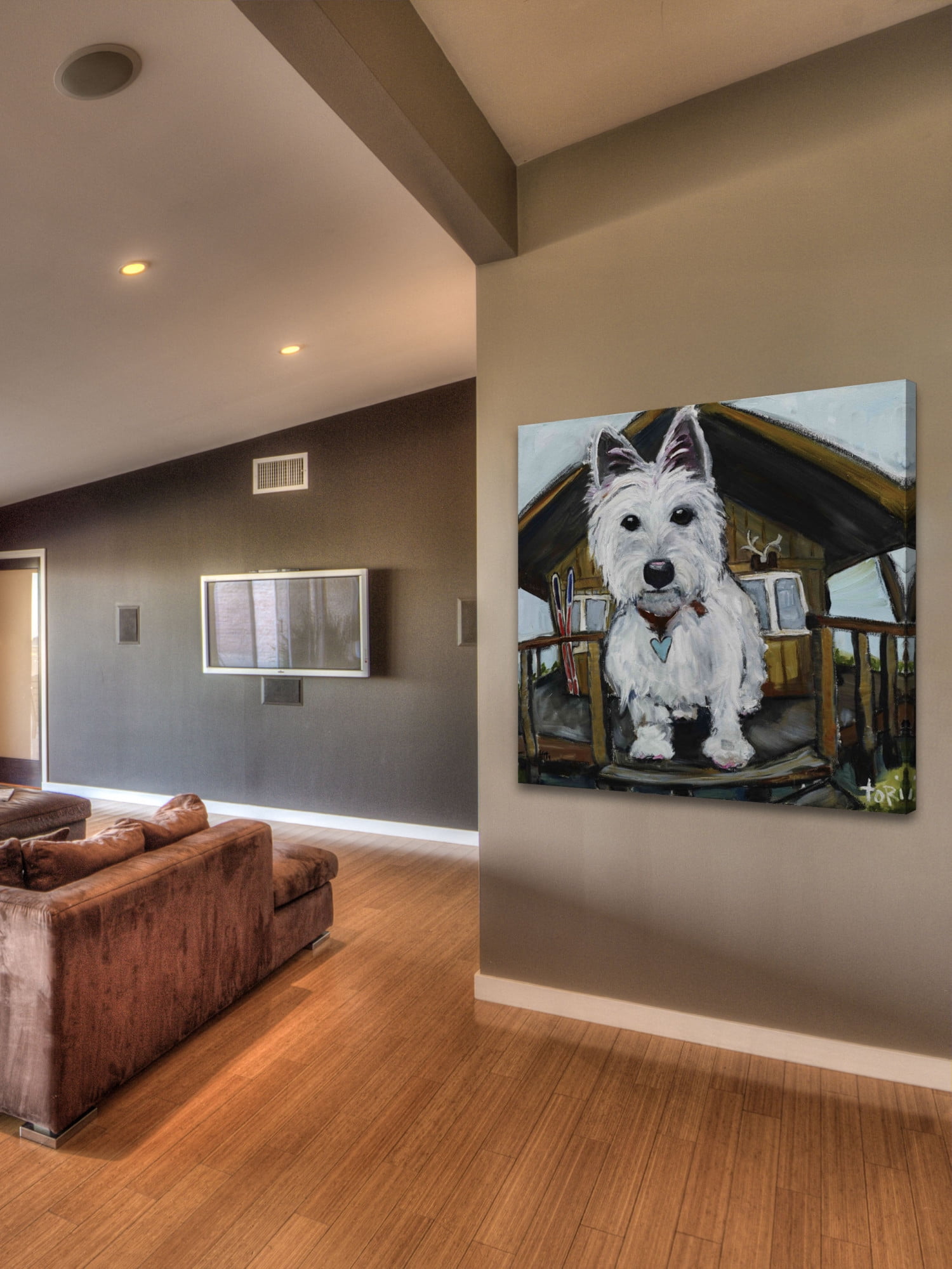 Marmont Hill Dash in Cabin by Tori Campisi Painting Print on Wrapped Canvas