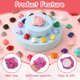 thumbnail image 3 of 20pcs 2Tamaños Rosas de Cinta de Satén 2.5cm/5cm Flores de Rosa Artificial de Tela para Manualidades DIY (Rojo Púrpura), 3 of 5