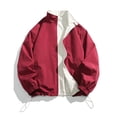 thumbnail image 5 of JTieacloth Lightweight Jackets for Mens Men's Flight Jacket Lightweight Windbreaker Full Zip Casual Jacket(Red,L), 5 of 6