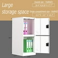 thumbnail image 6 of MECOLOR Vertical Single Tier Small Locker with Padlock latche 2 Compartment Storage for Employee,Home,Office file cabinet,School,Kids, 6 of 9