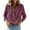 Wine, variant on Lenpel Blouses for Women Long Sleeve Half Button Collared Pleated Solid Color Casual Tops Loose Trendy Blouses(Purple,X-Large)