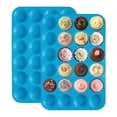 thumbnail image 4 of Billuyoard Molde para hornear magdalenas con 24 ranuras, bandeja para moldes de silicona para pasteles y Chocolate, bandeja para hornear postres de cocina Herramientas y accesorios para hornear azul Billuyoard HA8530-01B, 4 of 6