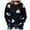 Black, variant on Valentines Sweaters for Women Peach Heart Pattern Crewneck Sweater Soft Knit Long Sleeve Pullover Casual Comfortable Jumper Top Black S