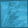 thumbnail image 1 of Ahgly Tapis d'Intérieur Lavable en Machine Carré Transitionnel Bleu, 4 Pieds Carré, 1 of 7