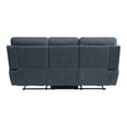 thumbnail image 4 of Lexicon Clifton Microfiber Double Reclining Sofa In Blue, 4 of 5