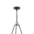thumbnail image 3 of Stomy 23 Inch Chandelier, Brown Wood Wheel Design, Black Metal Chain, 3 of 7