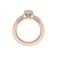 thumbnail image 2 of 0.70 Carat Brilliant Oval Cut Natural Diamond Solitaire with Accents Beautiful Ring for Engagement Solid 18K Rose Gold Size 9, 2 of 8