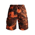 thumbnail image 3 of Mens Cargo Shorts with Multi Pockets Elastic Waist Short Pants Drawstring Ripstop Straight Leg Cargo Shorts Relaxed Fit Outdoor Hiking Camo Stretch Pants,Saffron 2XL, 3 of 6