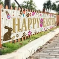 thumbnail image 5 of Happy Easter Banners Easter Banners for Outside Garden, Large Long Spring Bunny Easter Banner Egg Hunt Decorations Butterfly Flower for Indoor Easter Theme Party Rustic Lawn Sign, 5 of 7